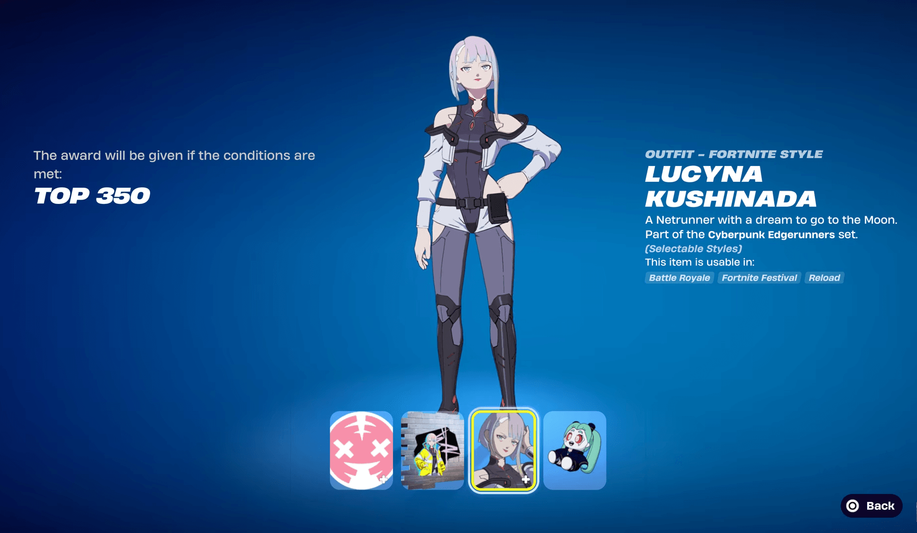 คู่มือครบ Cyberpunk Edgerunners Collab วิธีรับ Lucy skin และ Rebecca's Guns ใน Fortnite