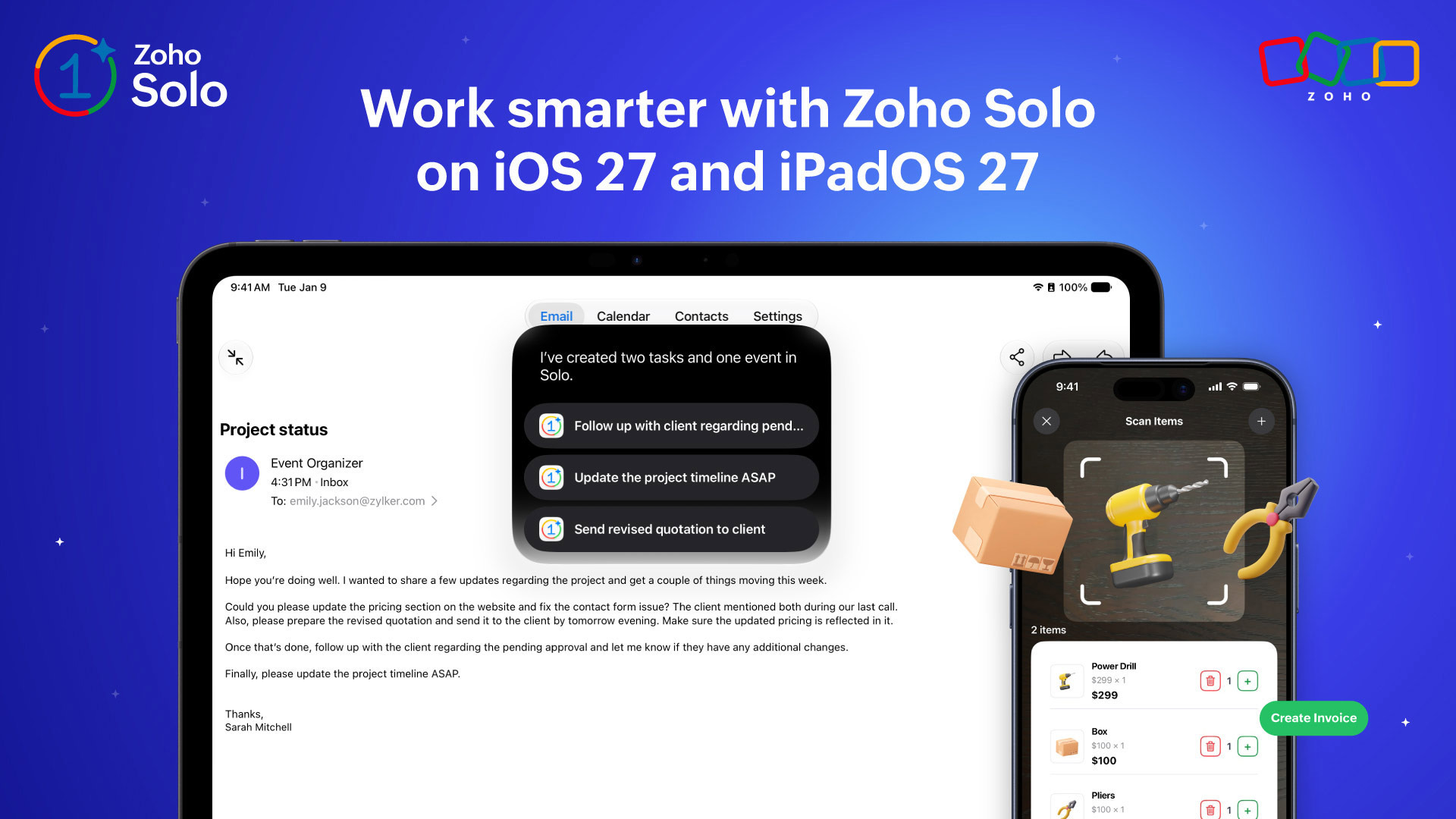 Zoho Apps + Apple Intelligence พลิกโฉมเวิร์กโฟลว์ธุรกิจบน iOS 27