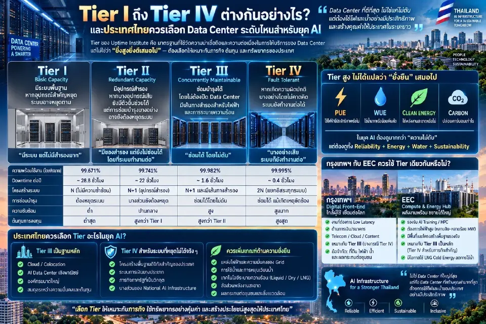 วางสามเสาหลัก Data Center พลังงาน และคน เพื่อสร้างโครงสร้างพื้นฐาน AI ที่น่าเชื่อถือ