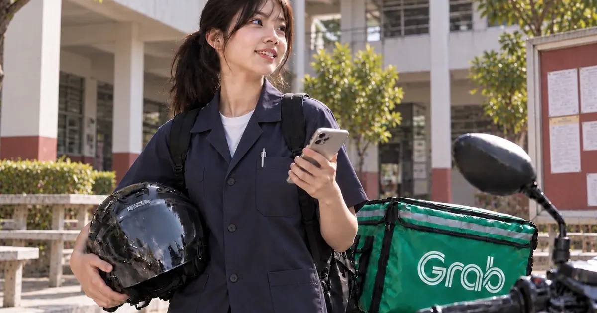 งานเสริมสำหรับนักเรียนและคนทำงาน ใช้แอปขับรับส่งส่งอาหาร