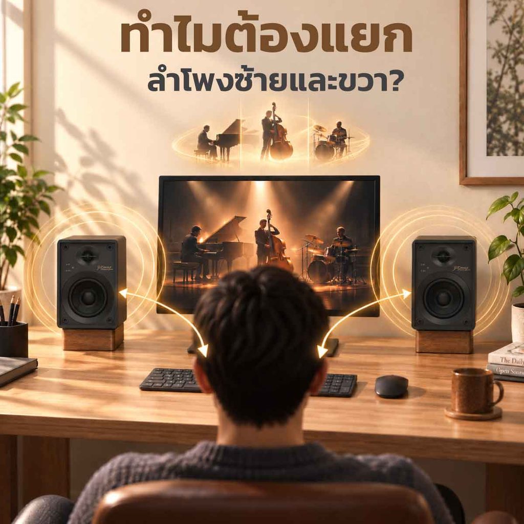 การฟังแบบ Nearfield เปลี่ยนโต๊ะทำงานให้เป็นเวทีเสียงละเอียด