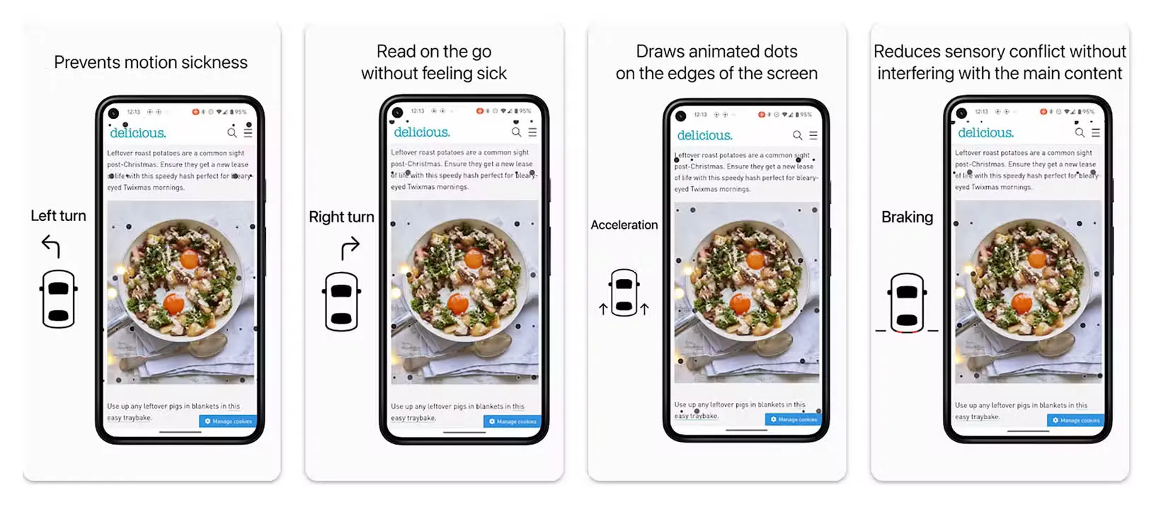เปิด Motion Assist Android 17 หยุดเมารถมือถือระหว่างนั่งรถ