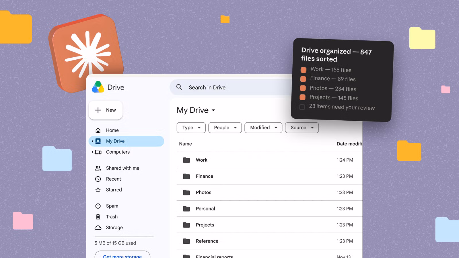 จัดระเบียบไฟล์ Google Drive ด้วย Gemini แบบทีละขั้น