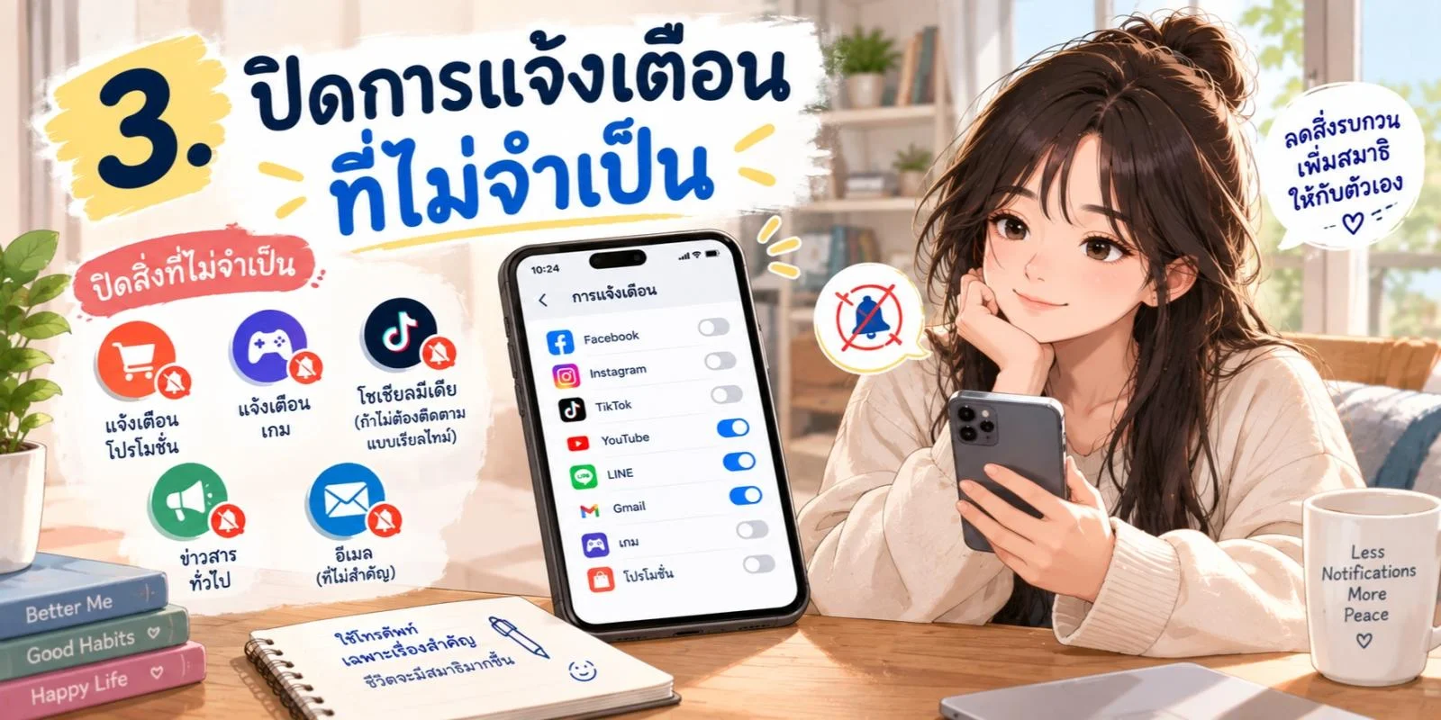 เลิกเลื่อนโซเชียลแบบไม่รู้ตัว Digital Detox วิธีลดการใช้มือถือที่ทำได้จริง