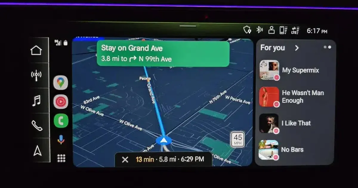 Google Maps Android Auto เพิ่มเตือนความเร็วและไฟจราจรบนแดชบอร์ด