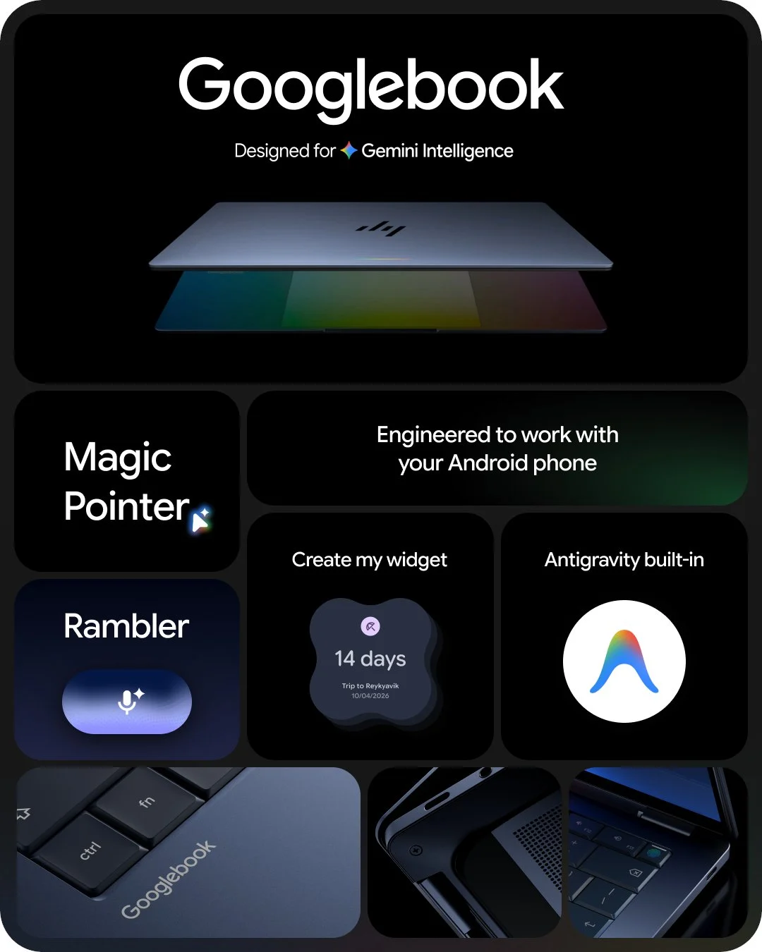 Googlebook แล็ปท็อป Android ใหม่ ท้าชน MacBook และ Windows ระดับพรีเมียม