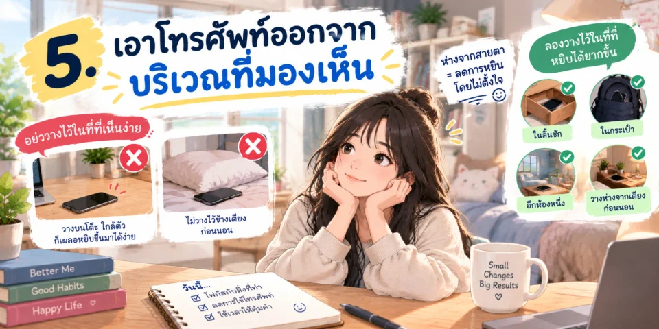 เลิกเลื่อนโซเชียลแบบไม่รู้ตัว Digital Detox วิธีลดการใช้มือถือที่ทำได้จริง