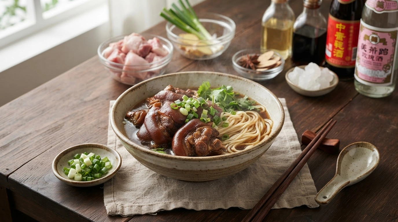 เทคนิคเชฟตุ๋นขาหมูและนกพิราบให้นุ่มลึกด้วยเครื่องเทศเอเชีย