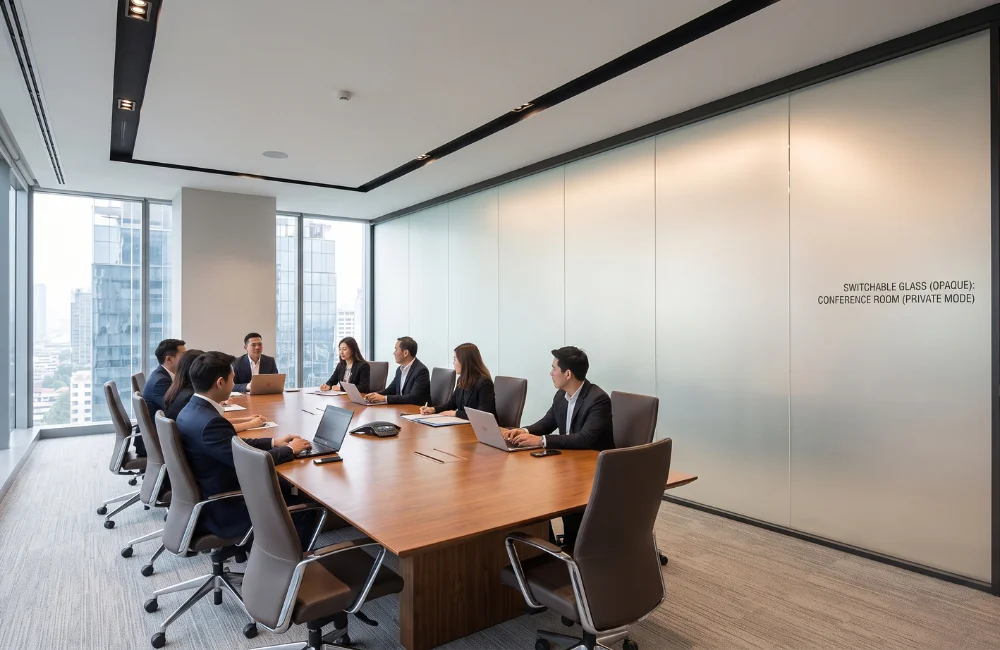 กระจกอัจฉริยะ switchable glass รีโนเวทห้องให้โปร่งแต่เป็นส่วนตัว