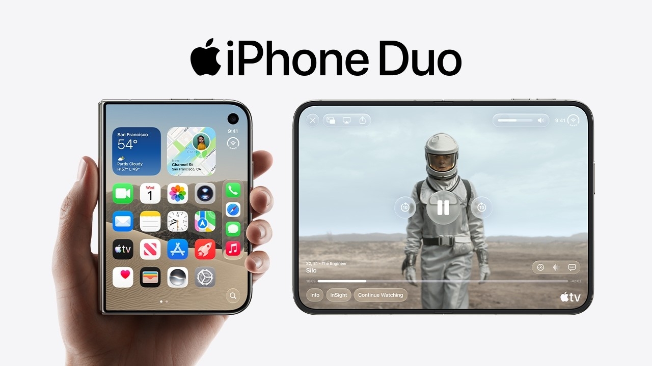 iPhone Duo พับได้ของ Apple พลิกเกมจอพับ ชนตรง Galaxy Z Fold 8