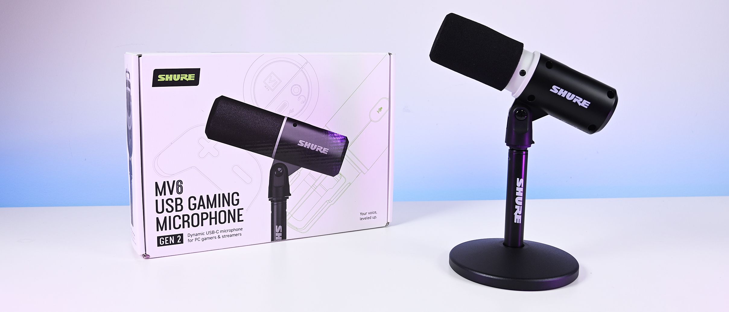 Shure MV6 Gen 2 ไมโครโฟน USB เกมมิ่งที่ให้เสียงระดับบรอดคาสต์แบบไม่ยุ่งยาก
