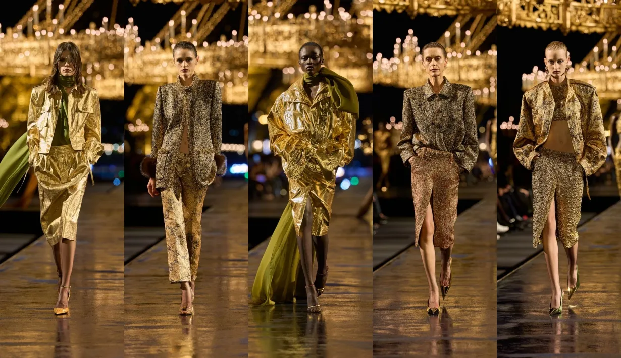 Saint Laurent SS27 กับทองโมโนโครมที่อาจเป็นคำอำลาของ Anthony Vaccarello