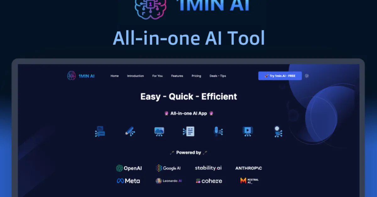 AI lifetime access แบบจ่ายครั้งเดียวกับ 1min.AI คุ้มไหมสำหรับทีมเล็ก