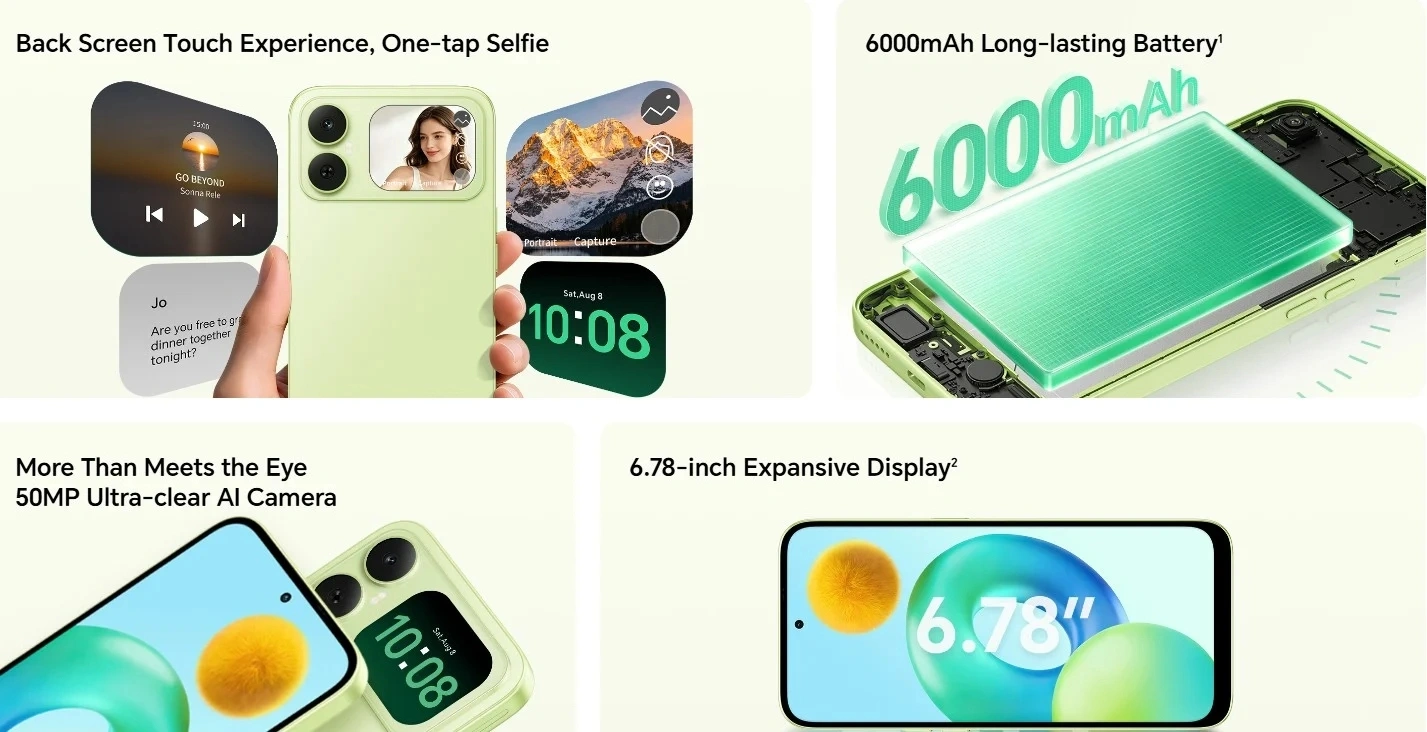 มือถือจอหลังงบไม่เกิน 5,100 บาท HONOR X5ds คุ้มสุด