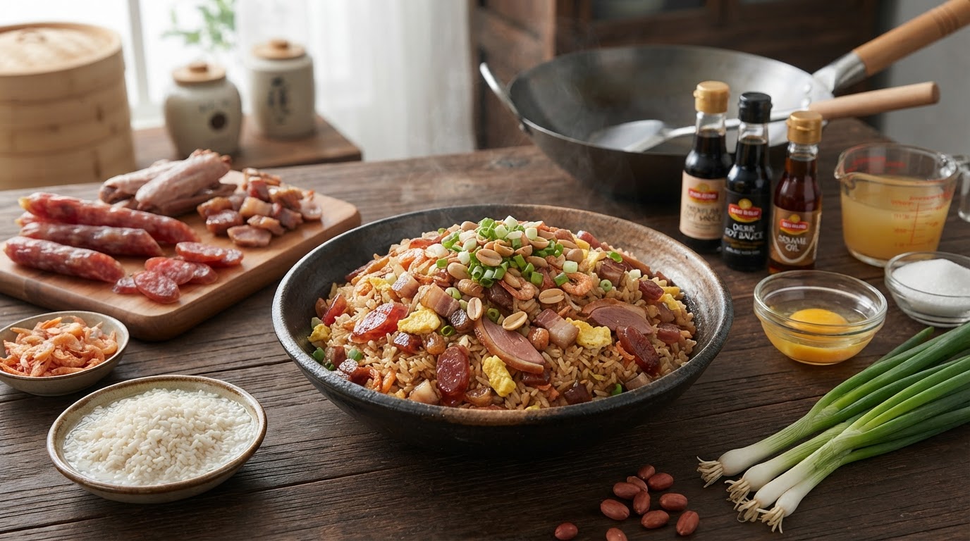 เทคนิคเชฟกวางตุ้งปรุงข้าวเหนียวผัดกับซี่โครงหมูนึ่งเต้าซี่ให้นุ่มหอมลึก