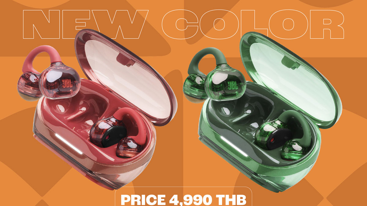 JBL รุกตลาดหูฟัง open-ear ด้วยสีและรูปแบบการสวมใส่ที่หลากหลาย