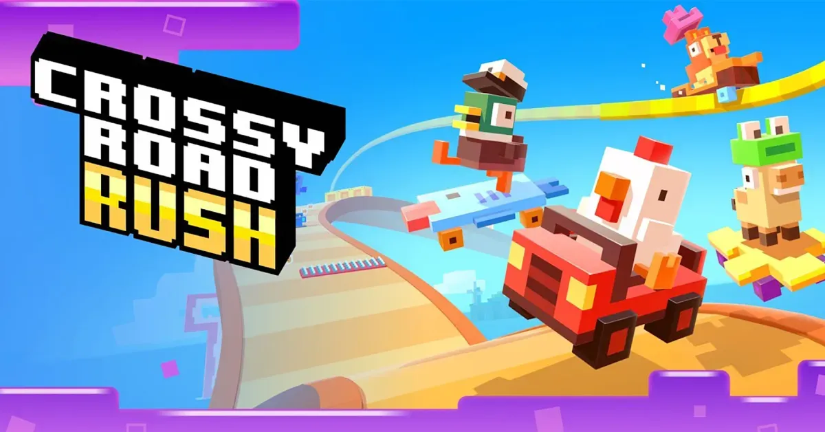 Crossy Road Rush เกมแพลตฟอร์มเมอร์เกาะมหาสนุกลงแอปเปิลอาเคดแบบเอ็กซ์คลูซีฟ