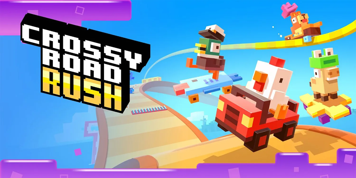 Crossy Road Rush เกมแพลตฟอร์มเมอร์เกาะมหาสนุกลงแอปเปิลอาเคดแบบเอ็กซ์คลูซีฟ