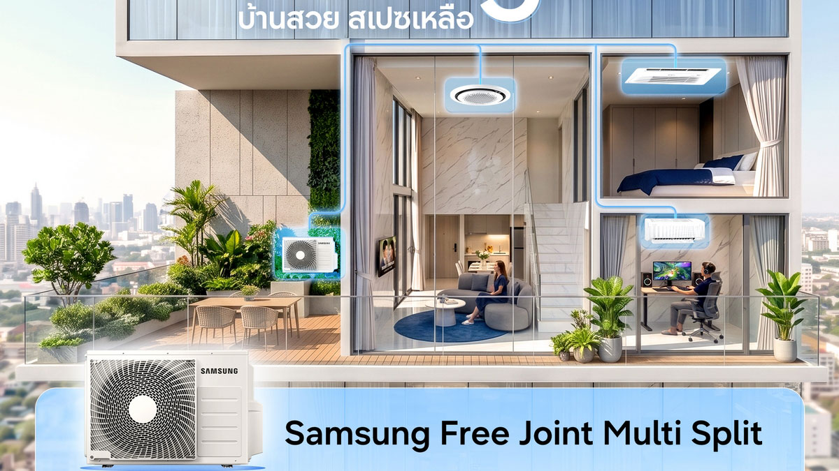 แอร์มัลติสปลิต Samsung FJM คอยล์ร้อนเดียว เย็นได้ทั้งบ้าน