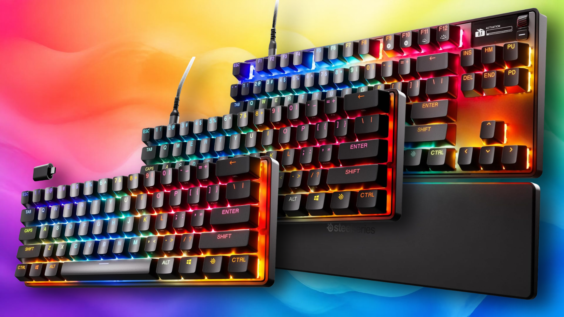 คีย์บอร์ดเมคานิคัลลดราคาแรง Cherry Xtrfy และ SteelSeries Apex Pro