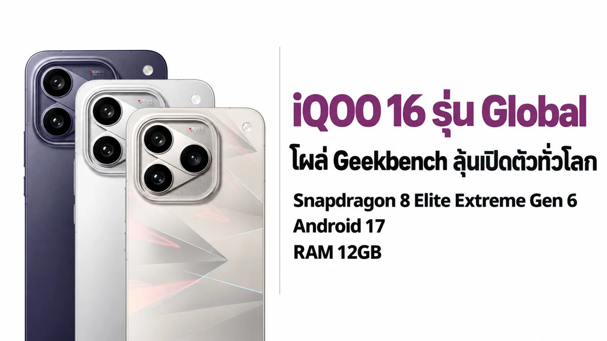 iQOO 16 Global กับ Snapdragon 8 Elite Extreme ก้าวแรกสู่เวทีเรือธงโลก