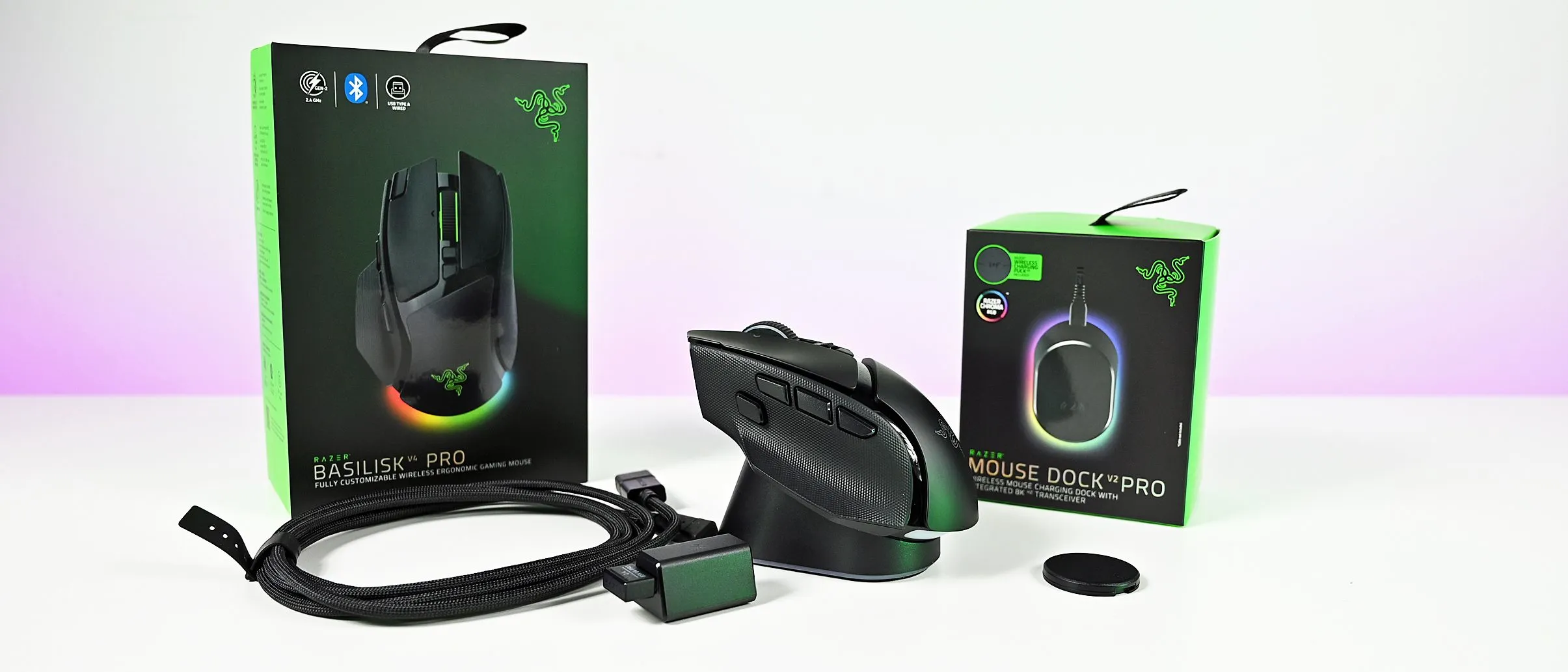 Razer Basilisk V4 Pro เมาส์เกมมิ่ง ergonomic สายแข่งขันที่จริงจัง