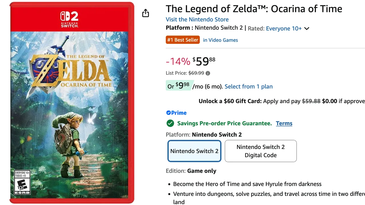 เกม Switch ลดราคาแรง Zelda Ocarina และ Forza Horizon 6 คุ้มไหมต้องรีบดู