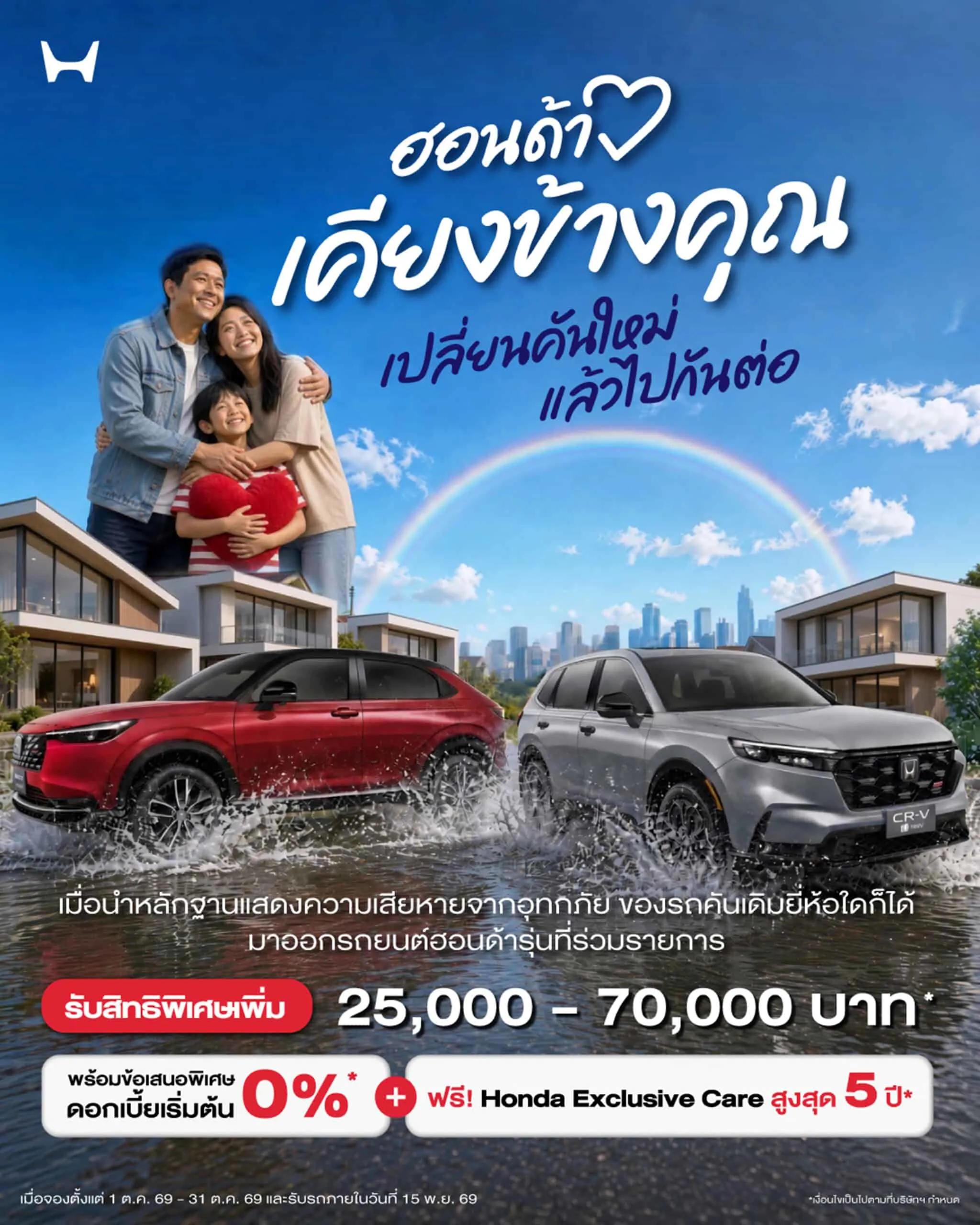 แตกดีล Honda Civic Hybrid ราคาโปรตุลาคม ดอกเบี้ย 0% พร้อมดูแล 5 ปี