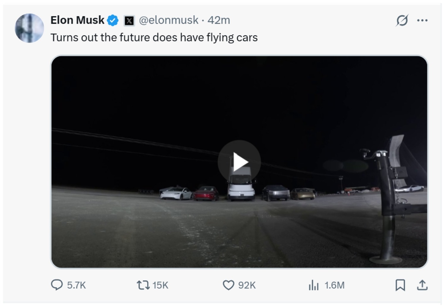 Tesla Roadster เปิดตัว รถสปอร์ตไฟฟ้าบินได้จะพยุงหุ้น TSLA หรือไม่