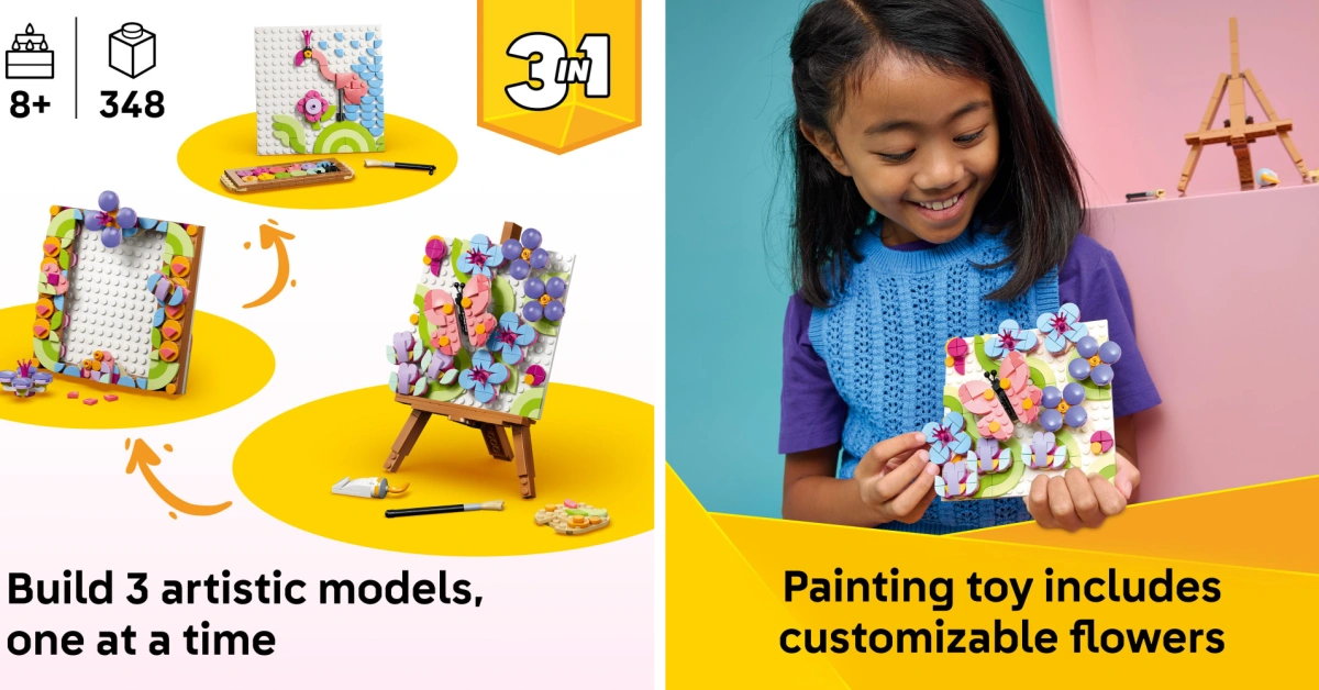 LEGO Creator 3-in-1 Floral Art เปลี่ยนตัวต่อให้กลายเป็นภาพศิลปะในบ้าน