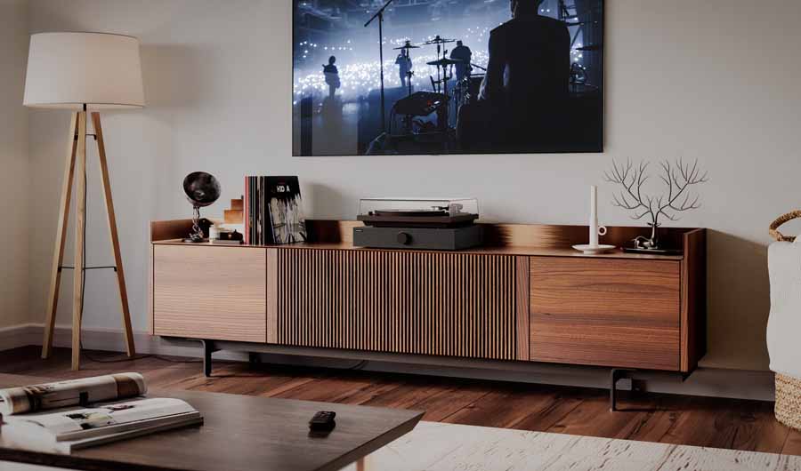 ลำโพงขับเคลื่อนไวนิล SpinBase ทำให้ระบบเล่นแผ่นเสียงกินพื้นที่น้อยลง