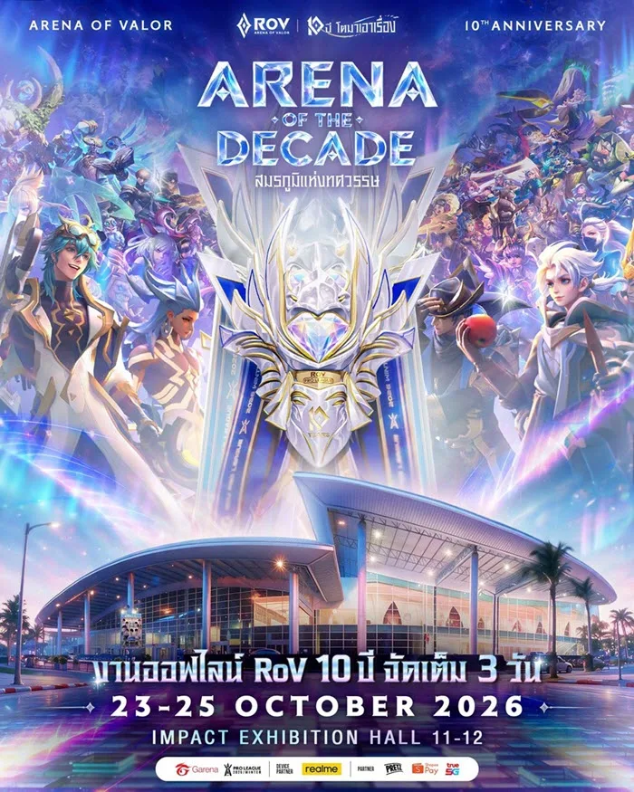 RoV Pro League เปิดม่าน Arena of the Decade เทศกาลเกมฟรีที่แฟนมือถือห้ามพลาด