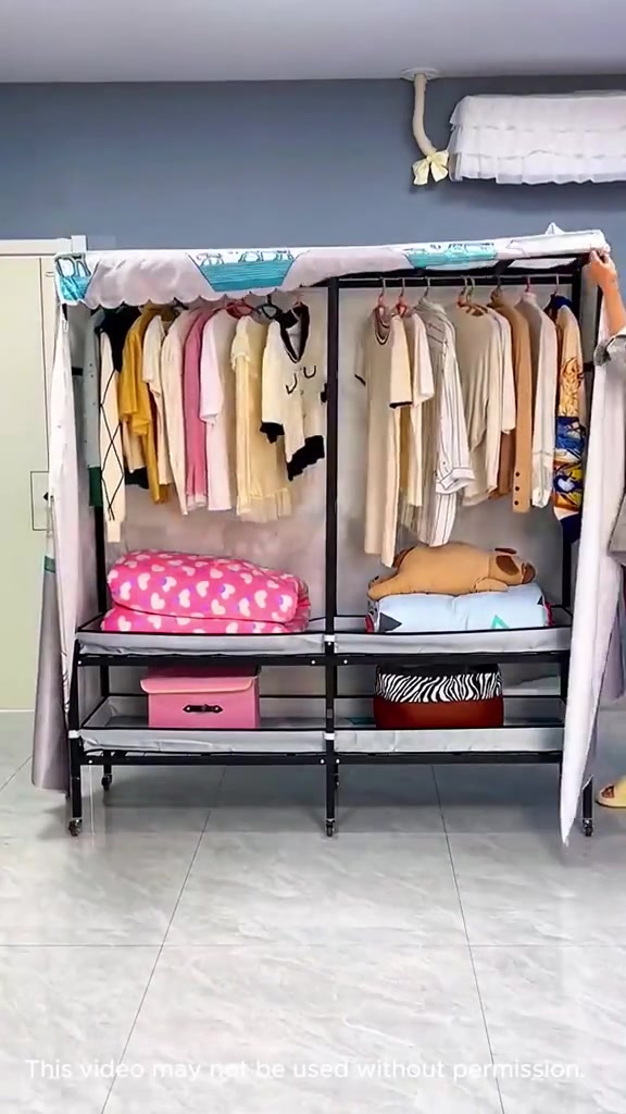 ห้องเช่าไม่มีตู้เสื้อผ้าให้: เลือกตู้ผ้าใบ ตู้พลาสติกพับได้ หรือราวแขวนสองชั้น อันไหนคุ้มงบหลักร้อย