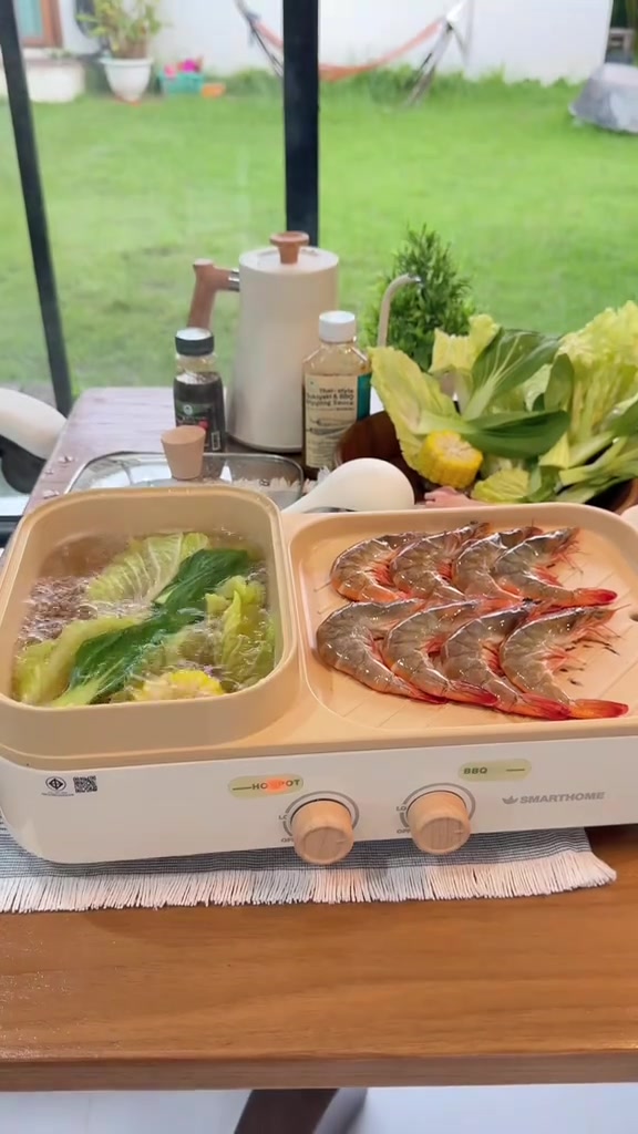 ลองเตาปิ้งย่างชาบู 2in1 Smarthome SM-EG1803 ในครัวคอนโด ย่างไปต้มไปมื้อเดียวจบ ล้างไม่ยุ่งอย่างที่กลัว