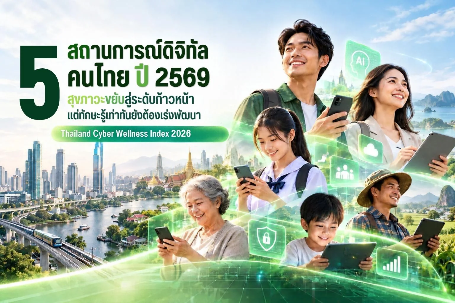 ดัชนีสุขภาวะดิจิทัลใหม่ ชี้ช่องโหว่ภัยออนไลน์และบทเรียนเรื่องทักษะรู้เท่าทัน