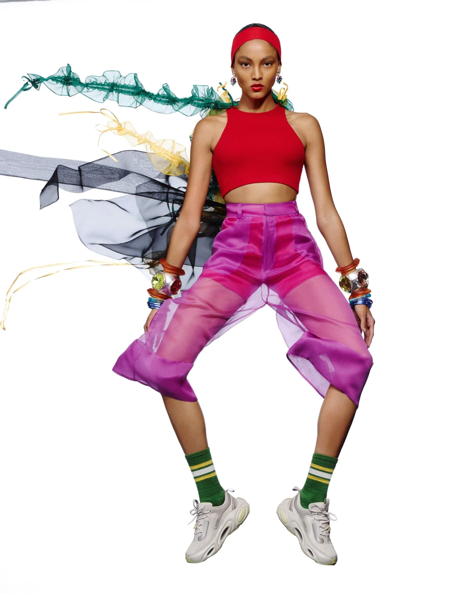 Melissa X สนีกเกอร์สาย athleisure ที่เขย่ากรอบรองเท้าแฟชั่น