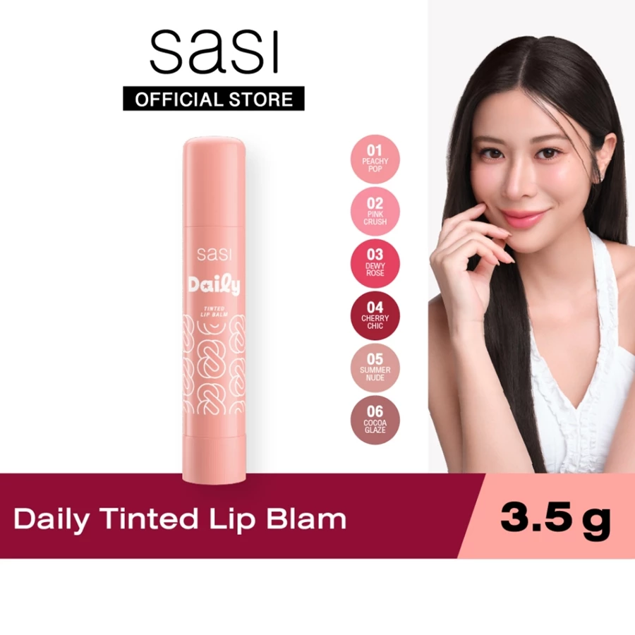 sasi เดลี่ ทินท์เต็ด ลิป บาล์ม Daily Tinted Lip Balm 3.5g
