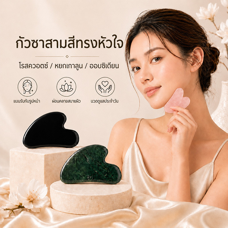 ลด 21%: Gua Sha ของแท้ กัวซา กวซานวดหน้า