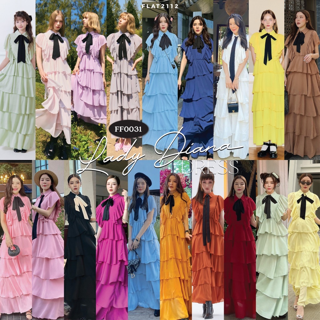 ลด 26%: FLAT2112 : LADY DIANA DRESS (FF0031)