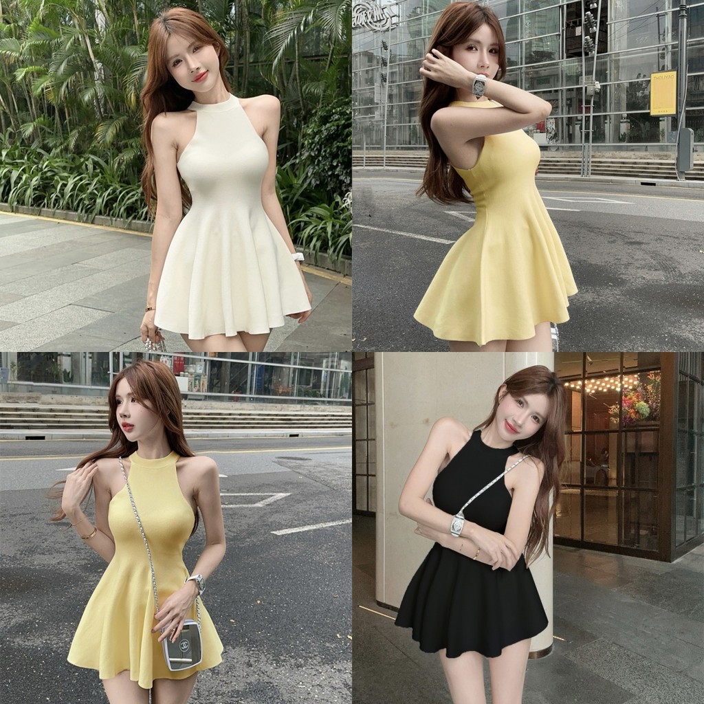 ลด 20%: Bonnie ​ชุดมินิเดรสไหมพรม
