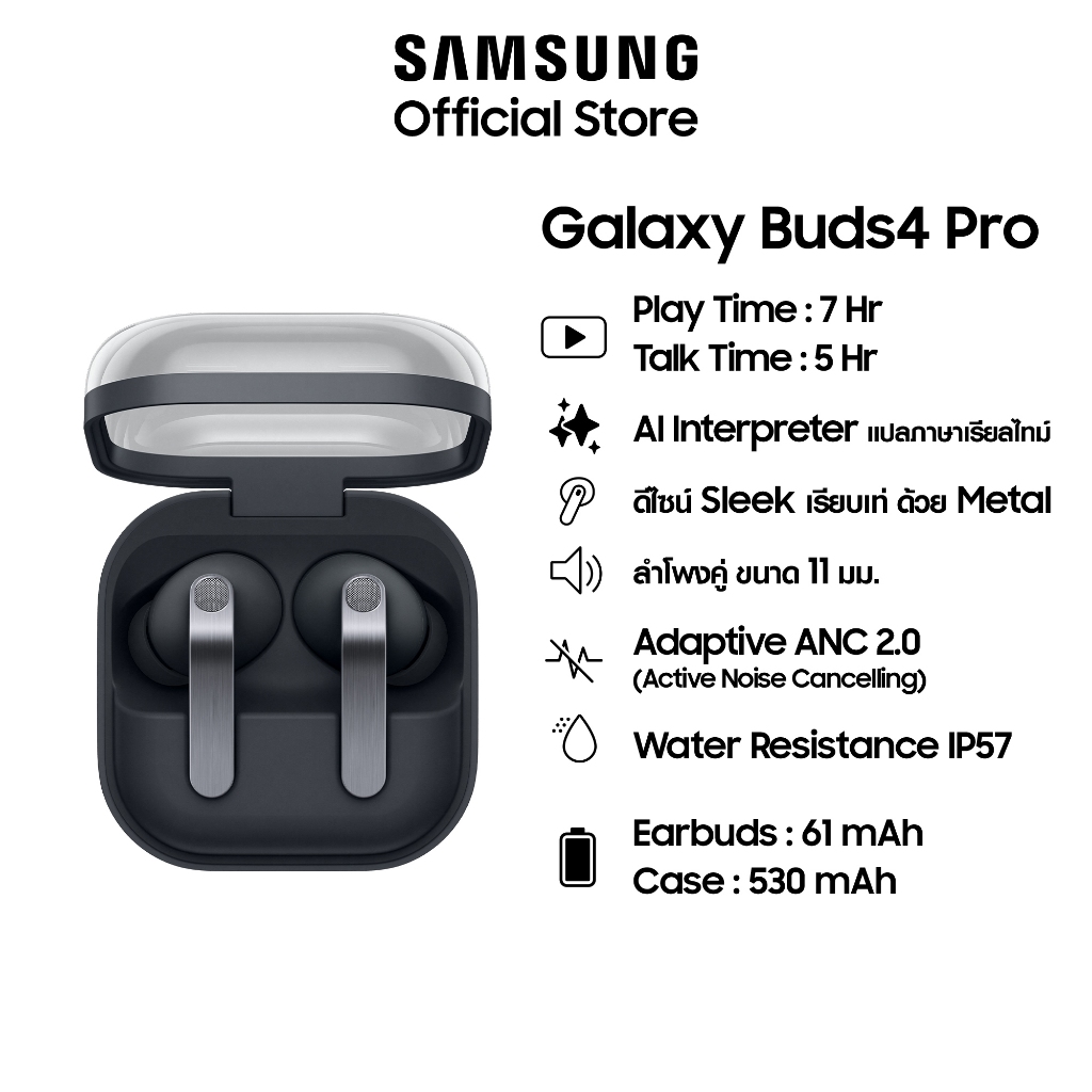 ลด 20%: Samsung Galaxy Buds4 Pro