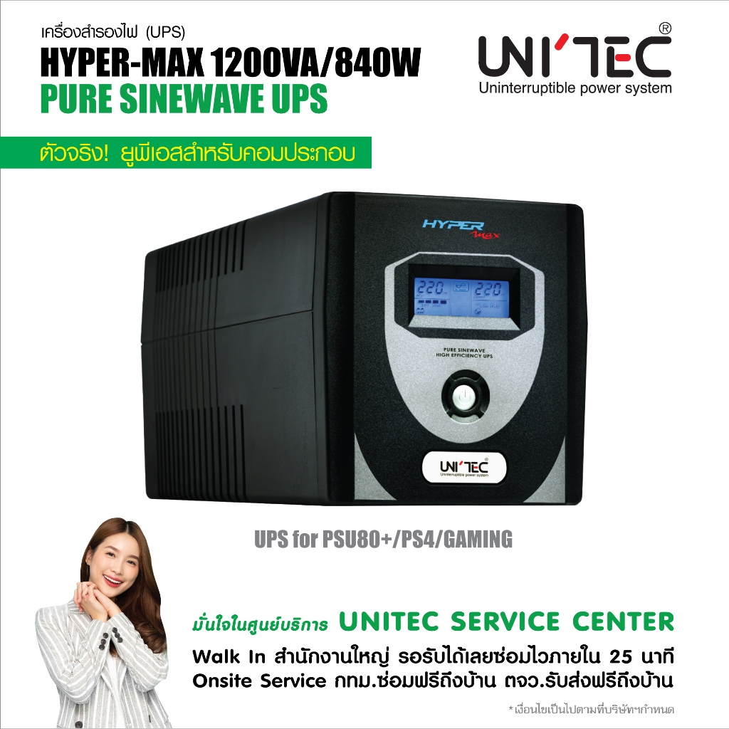 ราคาลดลงใหม่: UPS 1200VA/840W Hyper-max