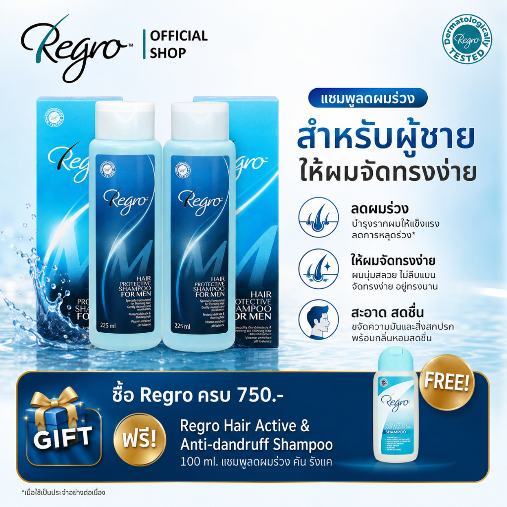ราคาลดลงใหม่: Regro Shampoo for Men Pack