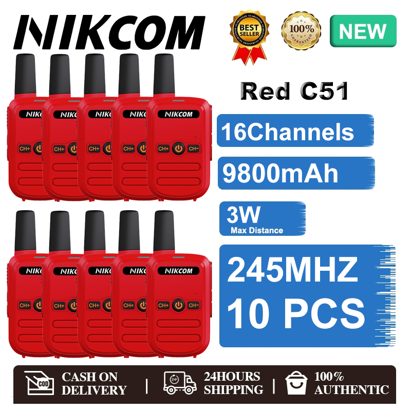 ราคาลดลงใหม่: 245MHz วิทยุ NIKCOM Red