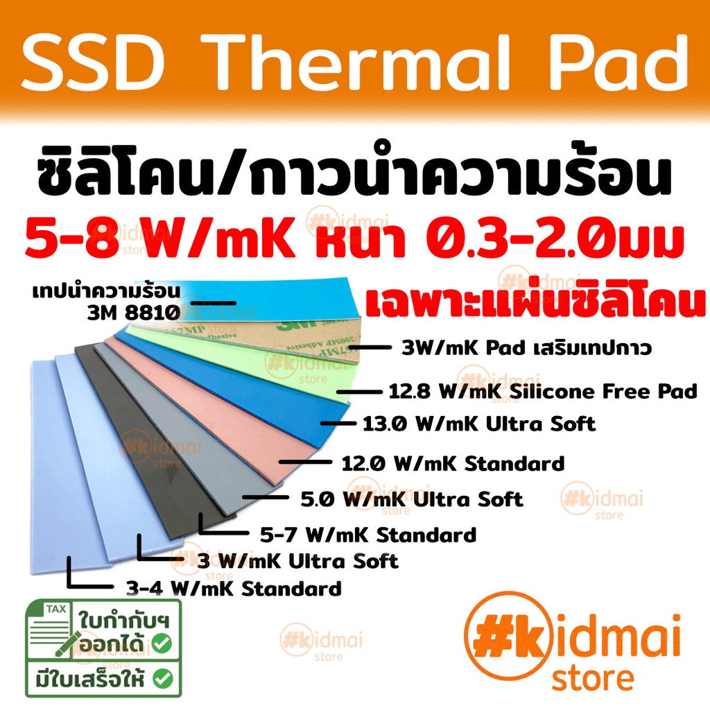 ราคาลดลงใหม่: SSD Thermal Pad 5-8 W/mK