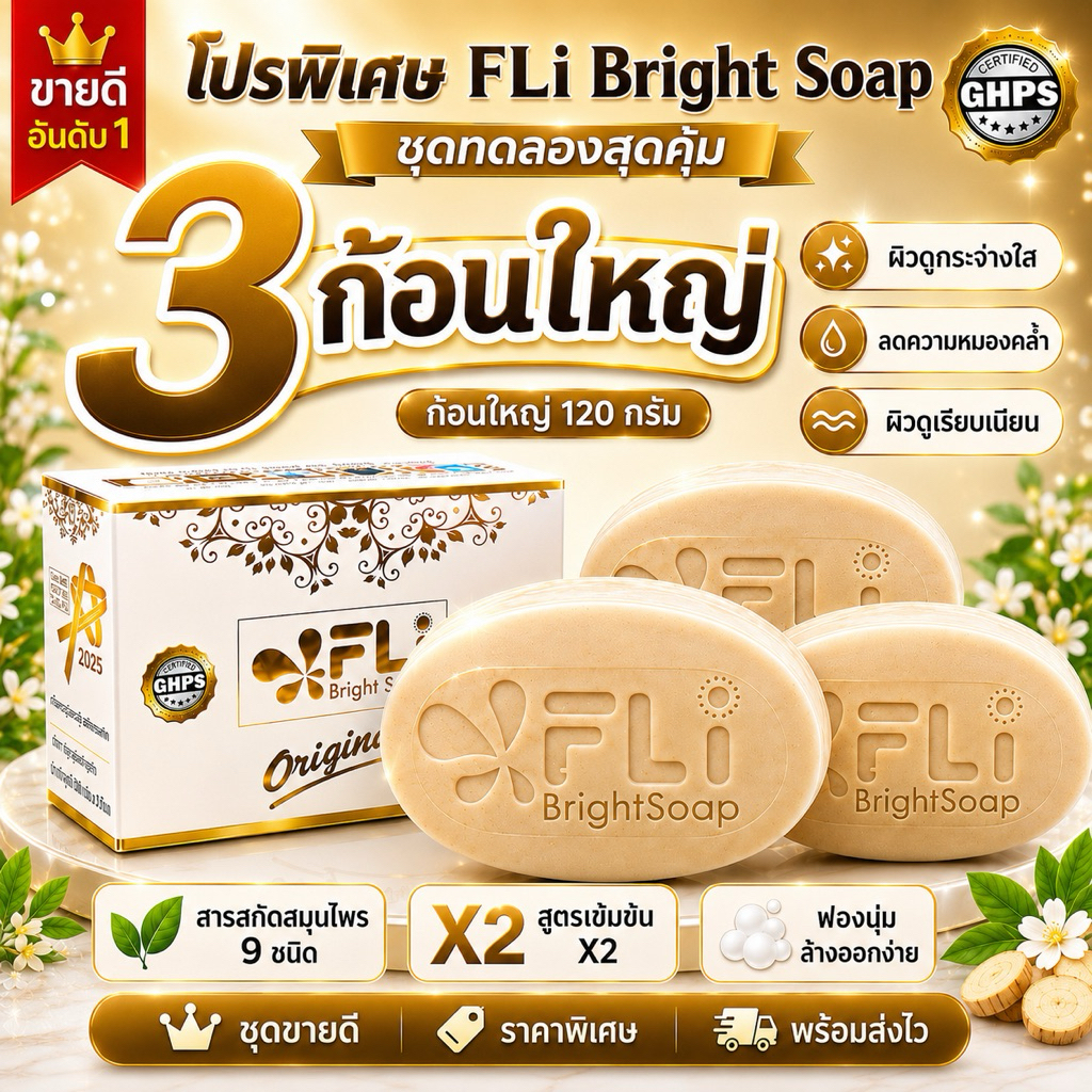 ราคาลดลงใหม่: FLi Bright Soap ของแท้