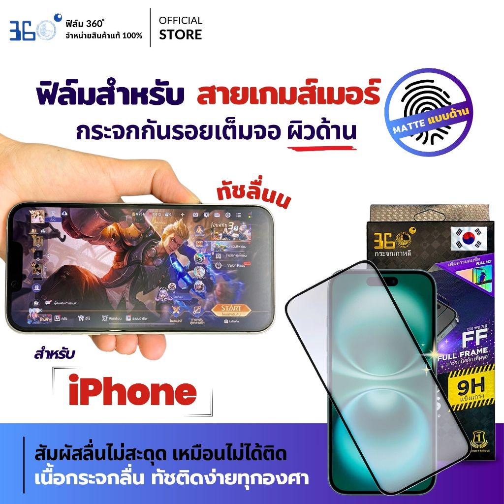 ราคาลดลงใหม่: ฟิล์มกระจกด้าน iPhone