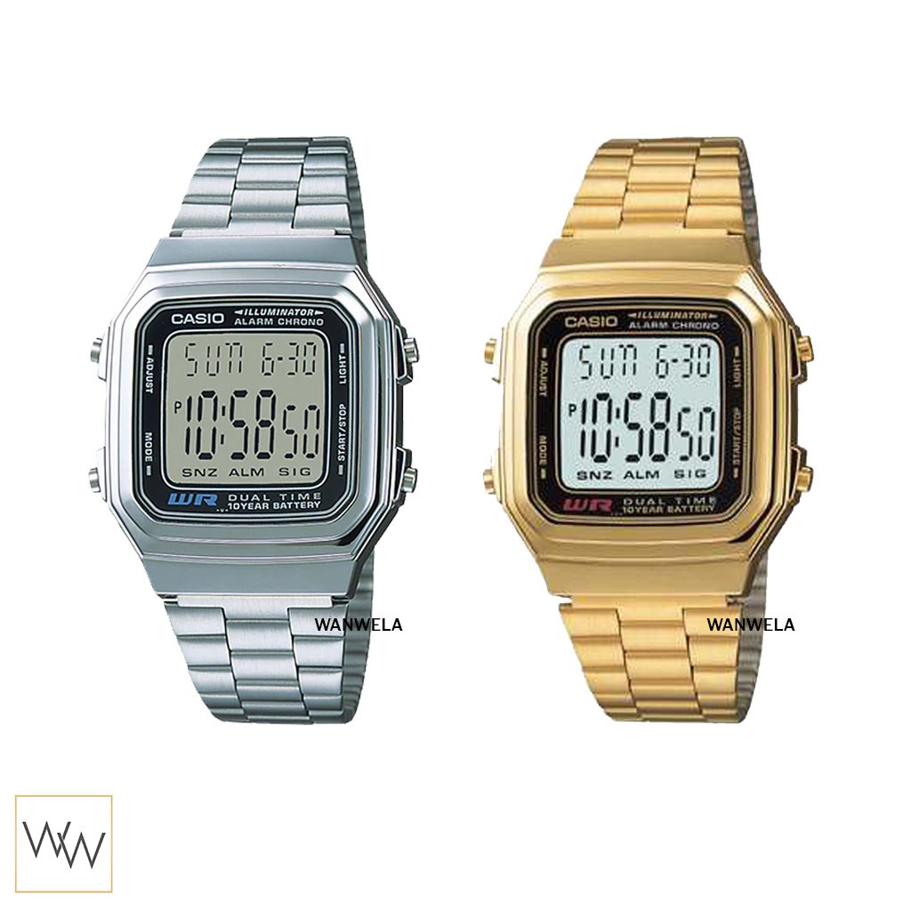 ลด 51%: ของแท้ นาฬิกาข้อมือ Casio รุ่น A178 (A178WA-1ADF / A178WGA-1ADF)