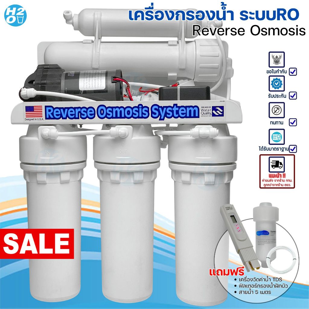 ลด 46%: เครื่องกรองน้ําดื่ม ระบบRO กรอง