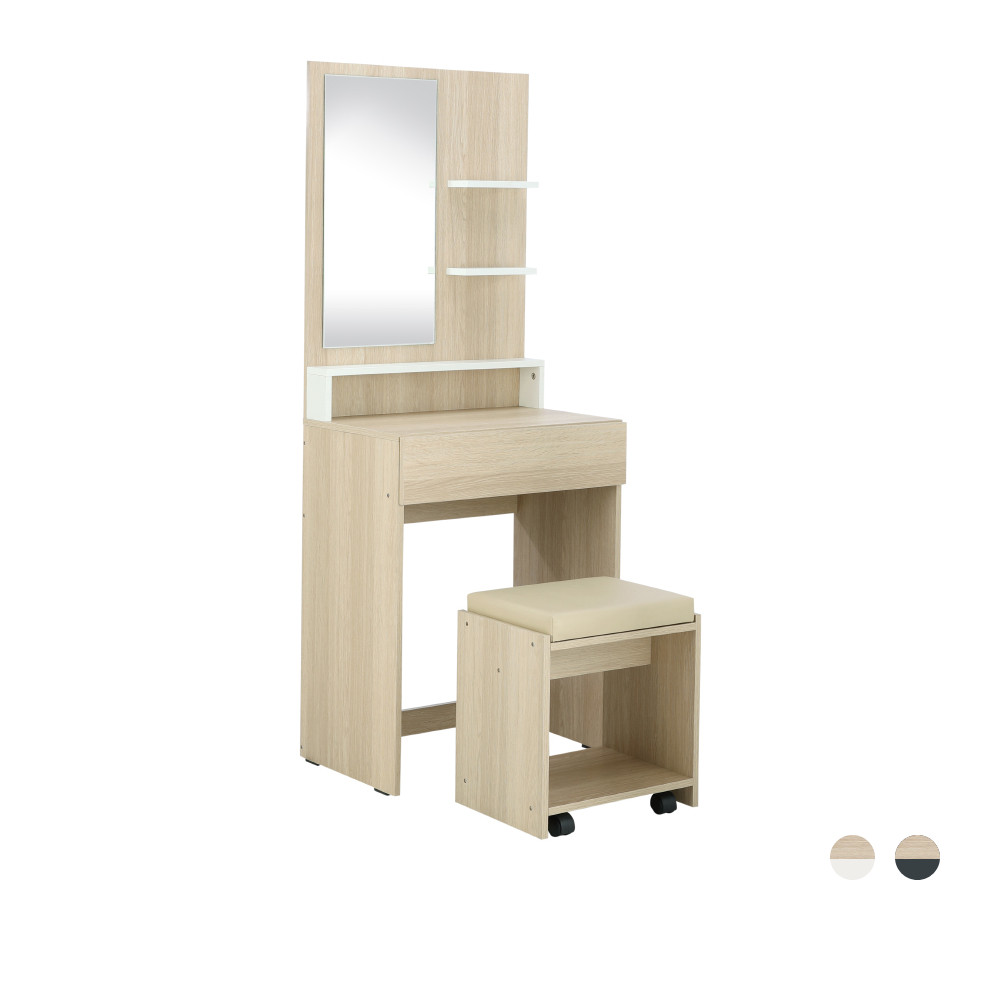 ลด 44%: HomeHuk โต๊ะเครื่องแป้งพร้อมสตูล
